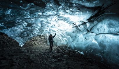 Into the Glacier from Húsafell