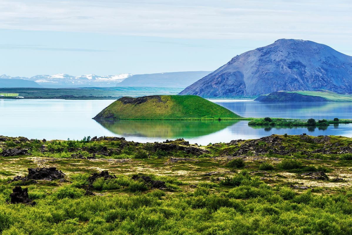 Myvatn Hot Springs and Volcanoes from Akureyri