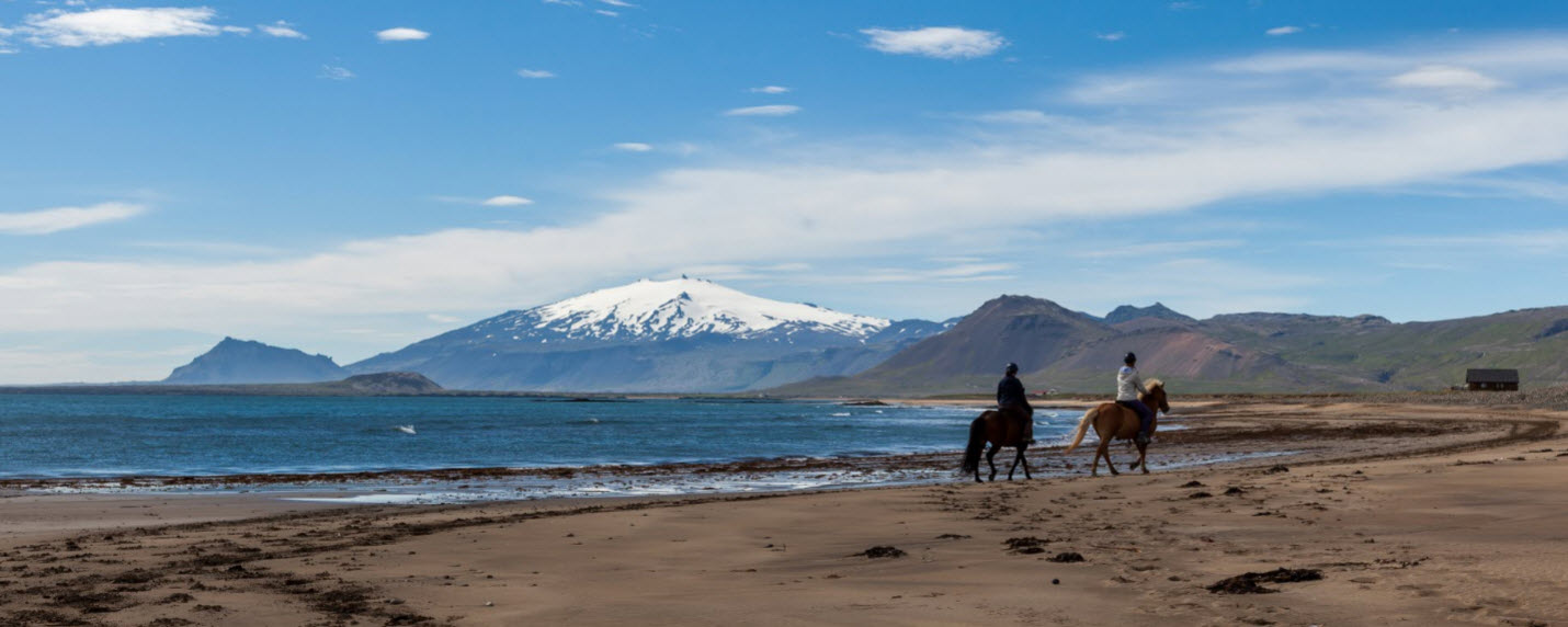 Snæfellsjökull glacier and national park scenery